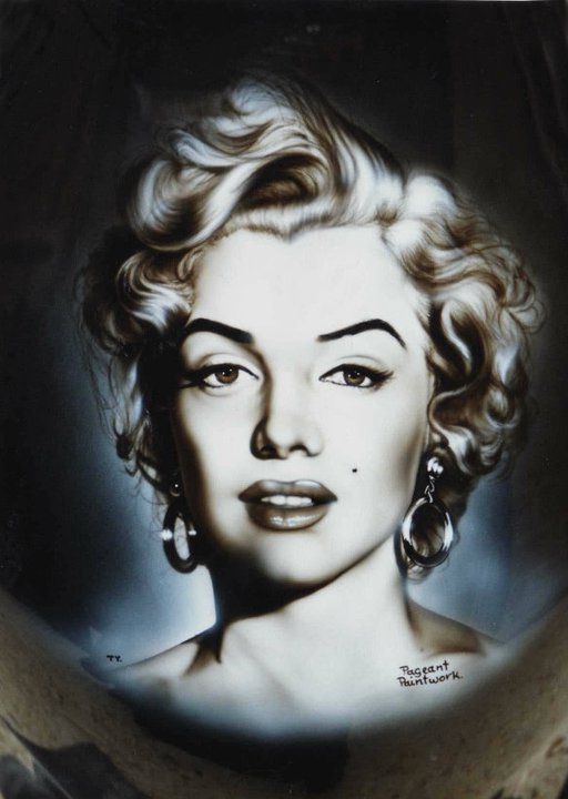 Marilyn Monroe art motorcycle