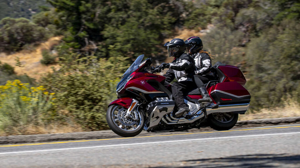 Two people on the Honda Goldwing 1800