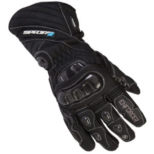 Spada Motorcycle Motorbike Leather Textile Waterproof Gloves Ice WP Black 
