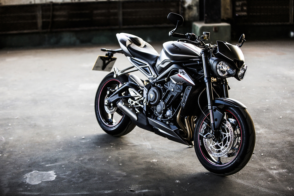 A Triumph Street Triple 765 RS in static state