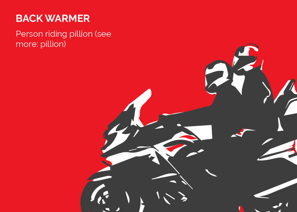 Back warmer biker slang meaning