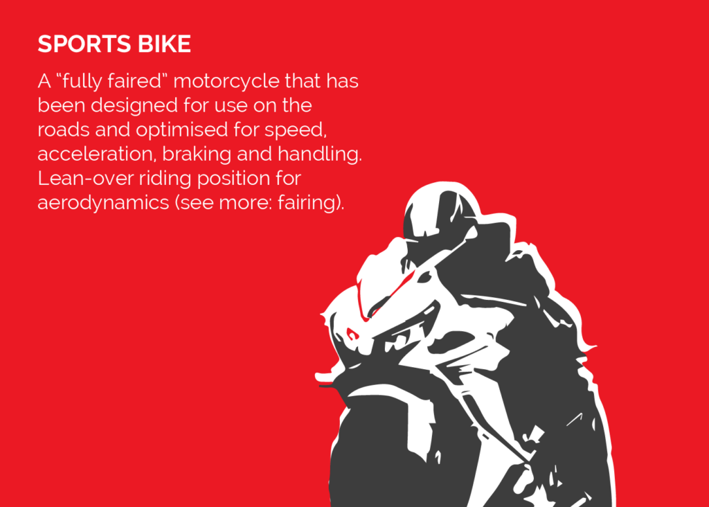 Sports bike biker slang meaning - illustration