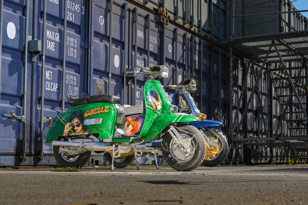 Dazzle custom Lambretta scooter