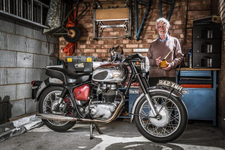 Royal Enfield Crusader with owner Chris Cobbold