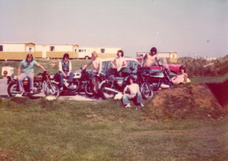 Steve, second right, in Cornwall