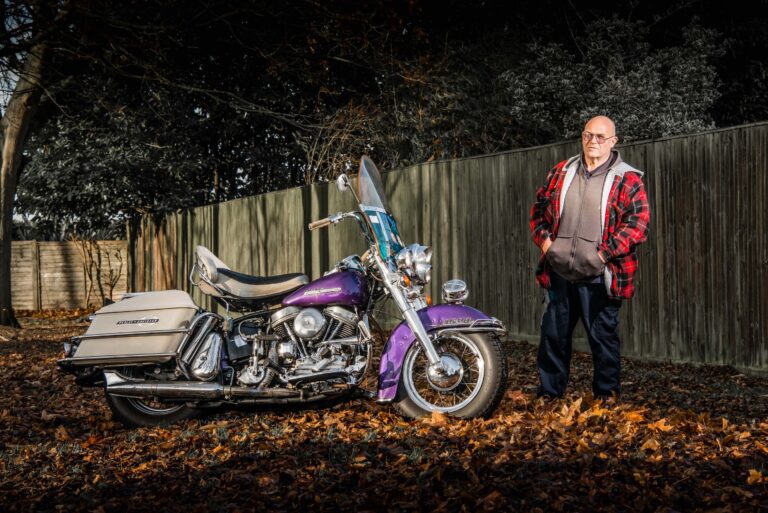Bob Warner with Harley Davidson