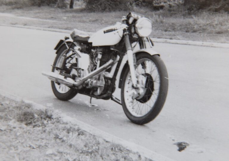 The Norton when Brian bought it, with the EFK 1 number plate