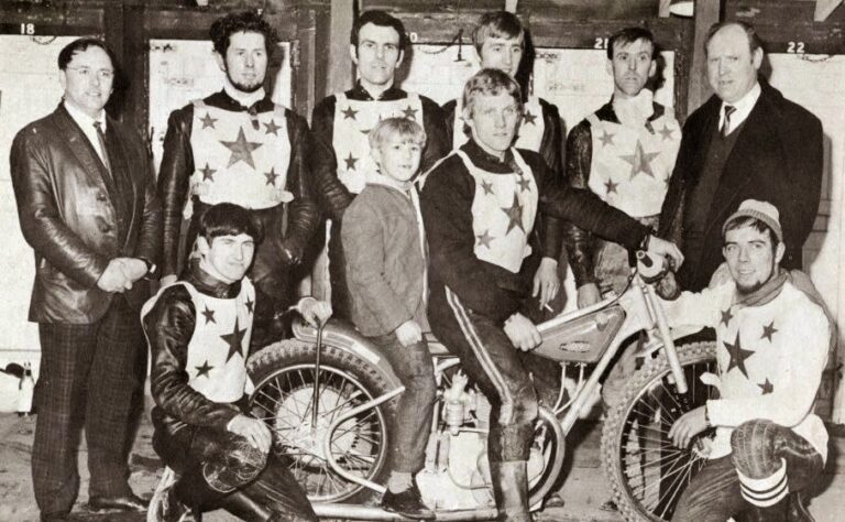 Maurice Littlechild (top right) with the Stars in 1969, with Terry on the bike