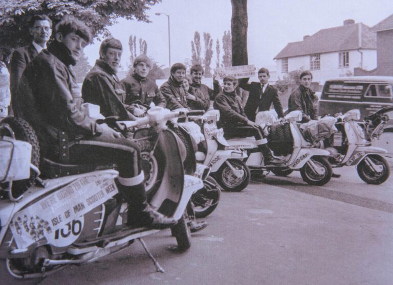 Ian (far right) and the Broadsmen about to set off for the Isle of Man