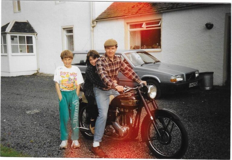 In Scotland in 1992 with Robin's two eldest children