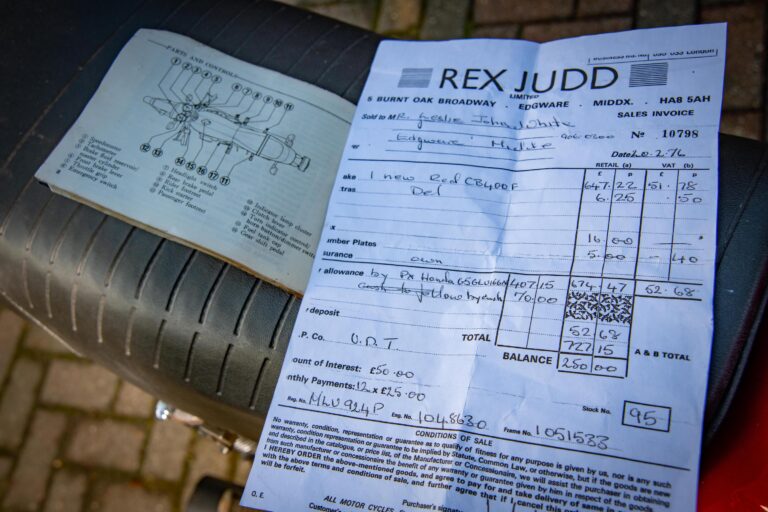 The original invoice from Rex Judd