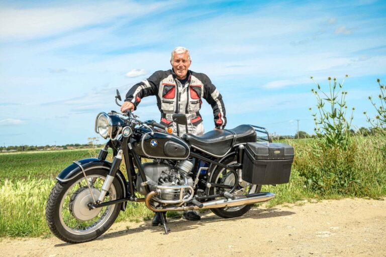 Dave Lee with the BMW R50/2
