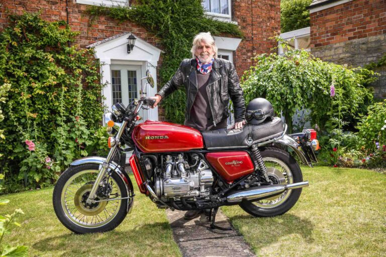 Peter leaning against the Honda Gold Wing GL1000