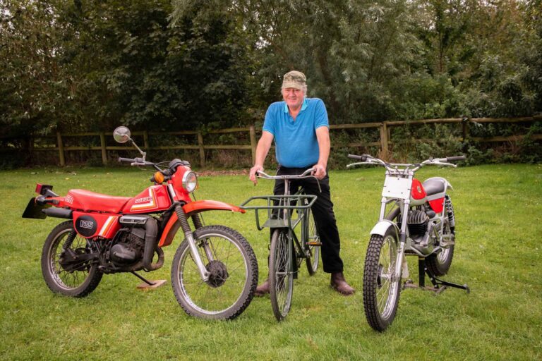 Guy Arnold with his bikes