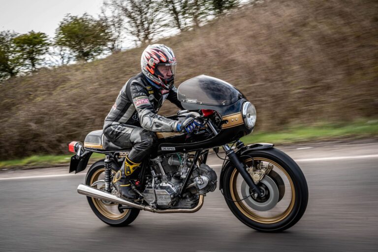 Dave on the road with the Ducati 900SS