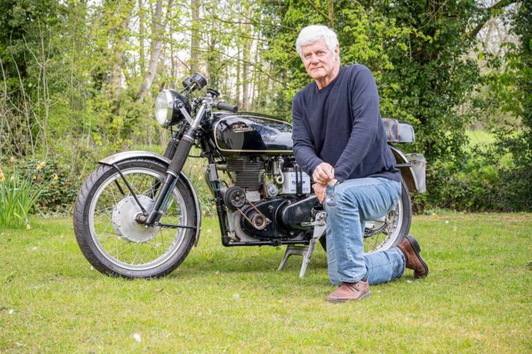 Mike Anthony with Velocette Venom