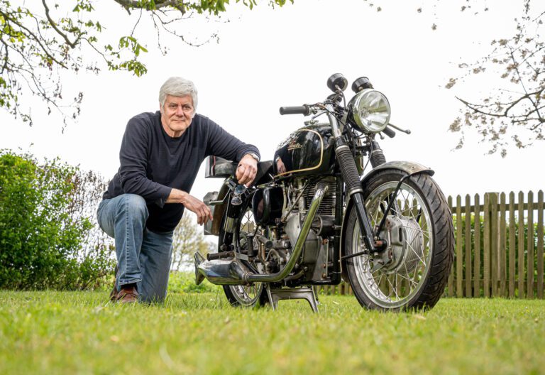 Mike Anthony with Velocette Venom