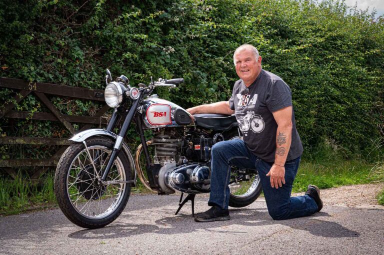Keith Bunce with his BSA ZB32