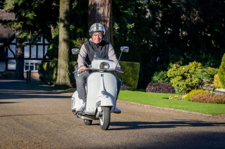 Owner Dave Chipping on the Vespa GS160