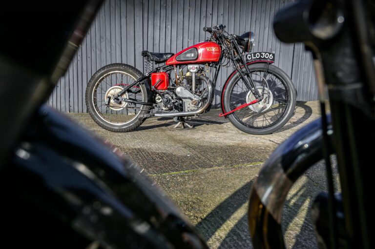 Rudge Ulster parked outside