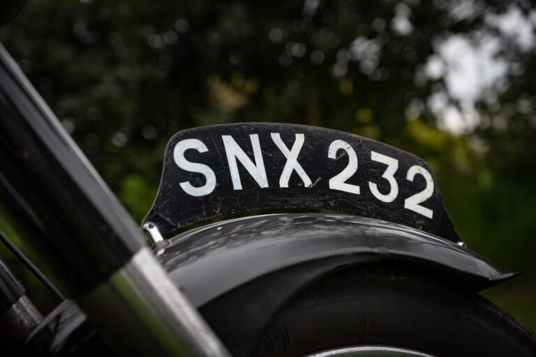AJS number plate front