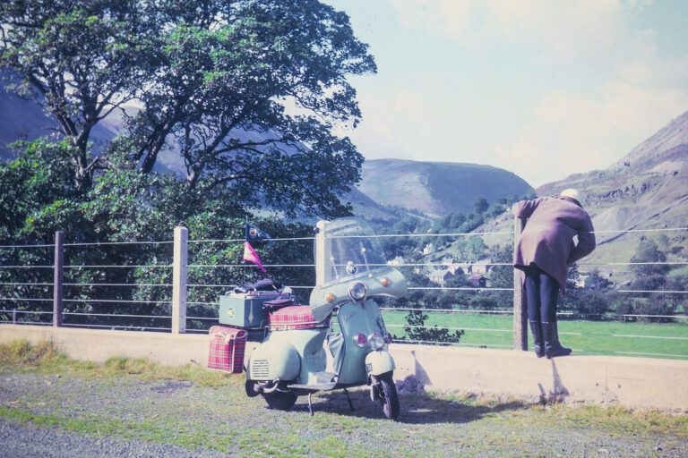 The couple's first holiday with the Vespa in Wales